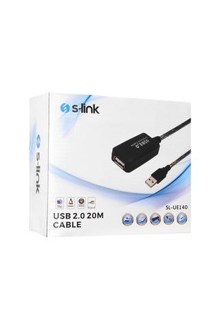 S-lınk Sl-ue140, Güçlendirilmiş Usb Uzatma Kablosu 20 Metre Çok Renkli