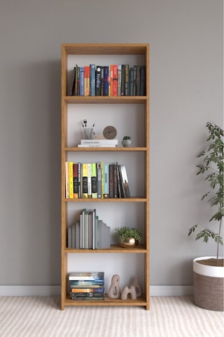Classy 105nisa 5 Raflı Tek Parça Arkalıklı Kitaplık Atlantik Çam