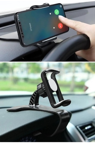 Uravas Store Araç İçi Konsola Takılan Döner Başlıklı Telefon Kıskacı Telefon Tutucu