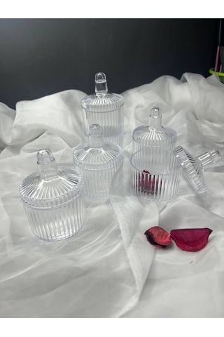 Bernami Biblo Pinterest 16'li Mika Şekerlik Kutu-plastik Şeffaf Hediyelik Mum Kutu