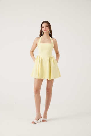 Holly Lolly Cepli Mini Felici Elbise Sarı