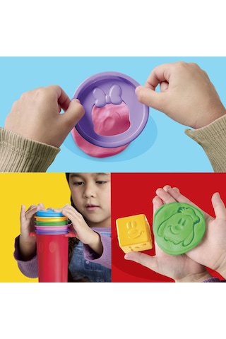 Play-doh Disney Junior Happy Stackable Oyun Seti Okul Öncesi Çocuklar İçin Oyuncak 2 Yaş Ve Üzeri Çocuklar İçin Sanat Ve El İşi Hediyesi