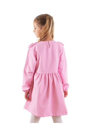 Denokids Simli Unicorn Kız Çocuk Pembe Elbise Çok Renkli