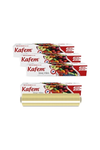 Kafem Streç Film 45 CM x 300 M 8 Mic 4 Paket
