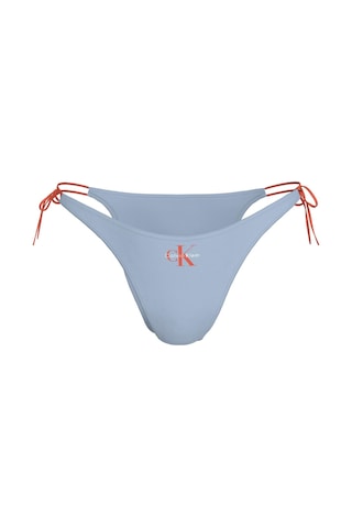 Calvin Klein Kadın Yandan Bağlamalı Logo Detaylı Mavi Bikini Altı-13580 Mavi