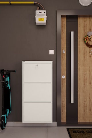 Ceha Kilitli Metal Ayakkabılık 3'lü Beyaz - K.AYK-3 /AB9010/KL