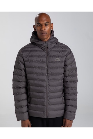 Kappa Logo Rina Puffer Erkek Kahverengi Regular Şişme Mont