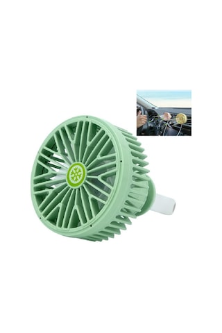 Araba Vent Fanı Çok Fonksiyonlu Usb Arayüz Mini Led Lamp Araç Fan Yeşil
