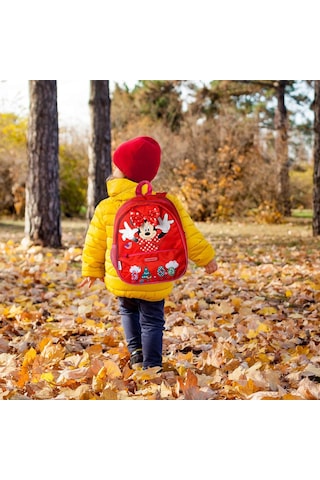 Universal Minnie Mouse Çocuk Sırt Çantası - Disney Lisanslı Kreş Ve Anaokulu Çantası - 7 Litre - Kırmızı -çok Renkli