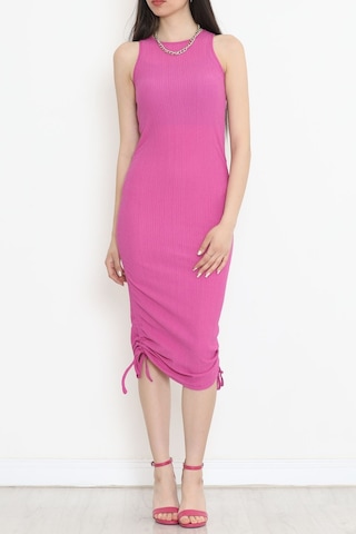 Mokashopin - Büzgülü Elbise Fuşya - 12579.631. 001