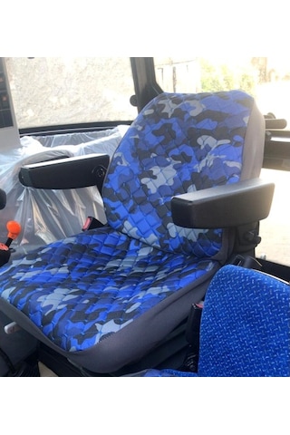 Traktör Koltuk Kılıfı - Tüm Traktörler - Mavi Kamuflaj -Bb-369