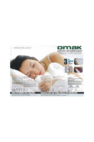 Omak Elektrikli Battaniye Çift Kişilik / Tek Kişilik / Battal Boy Çift Kişilik
