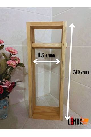 Doğal Desenli Dekoratif Tuvalet Kağıtlığı Çam Ağacından Üretilmi