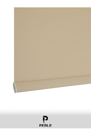 Br Perle Açık Bej Rengi Düz Mekanize Stor Perde Yüksek Kalite Metropol Serisi Açık Bej