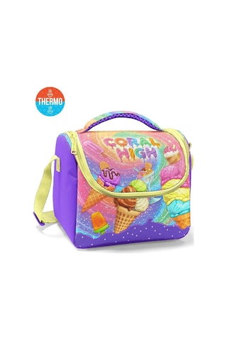 Coral High Kids Milka Dondurma Desenli 3 Lü Okul Çanta Seti Set33254 Çok Renkli