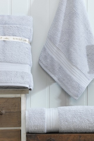2li Banyo Havlu Seti 90x160cm +50x90cm Ds A.gri A.gri