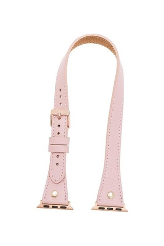 Alpıne Double Tour Blush Pink Hakiki Deri Apple Uyumlu Watch Kordonu - 44/45/46/49mm