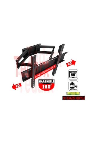 32'' 42” 50'' 55'' Çift Kollu Hareketli Lcd Led Tv Askı Aparatı