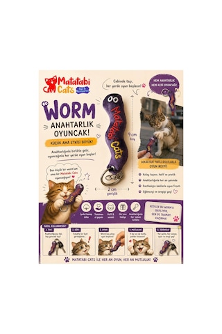 Anahtarlık Worm Çok Renkli