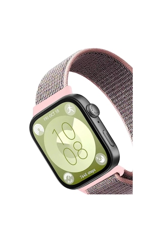 Huawei Watch Fit 4 / Fit 3 Uyumlu Hasırlı Cırtcırtlı Spor Kordon