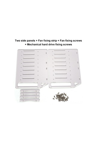 Gajeena Akrilik Disk Rafı 4-10 Konumlu, Özelleştirilebilir, Hızlı Kurulum, Soğutma Ve Sabitlik Artırıcı, Şeffaf Malzeme