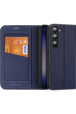 Dux Ducis Sm Galaxy Uyumlu S23 Plus Kılıf Skin X2 Series Magnetic Pu Deri Manyetik Kapaklı Kılıf- 5775 Lacivert