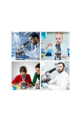 Profesyonel 2500x Hassas Odaklı Binoküler Biyolojik Laboratuvar Mikroskobu