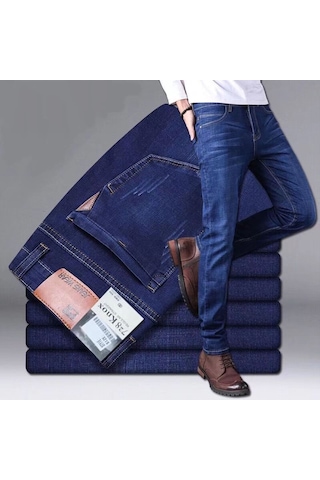 Sones Erkek İş Günlük Giyim Pantolon Streç Bol Düz Paça Pantolon Siyah