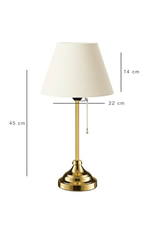 Homing AYD-3110 Edel Gold Gövdeli Abajur Krem