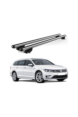 Kanca Volkswagen Passat B8 Alltrack 2015 Vesonrası Uyumlu Gri Kilitli Ara Atkı 120cm Port Bagaj Tavan Barı