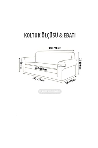 Pelüş 3 Kişilik Welsoft Kanepe Örtüsü / Lastikli Koltuk Örtüsü /çekyat Örtüsü/ Koltuk Kılıfı Gri Diğer
