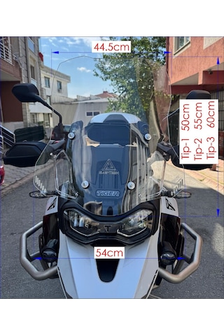 Tıger 900 Gt Pro Tur Camı Şeffaf 55cm Cam Tip-2