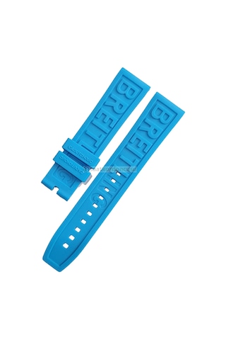 Breitling Modeli 22mm Mavi Renk Silikon Saat Kordonu