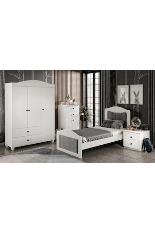 Torino Genç Odası, Çalışma Masası ve Kitaplık Beyaz