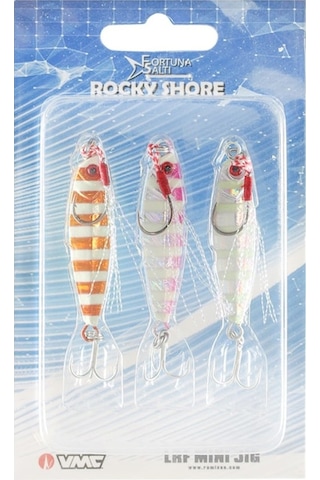 Fortuna Salti Rocky Shore Zebra Glow Lrf Mini Jig Yem