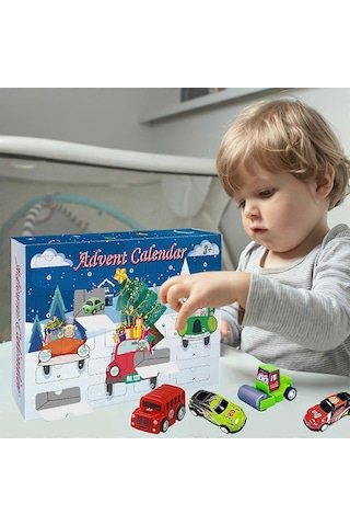 24 Oyuncak Arabalı 2023 Advent Takvimi Geri Sayım Takvimi