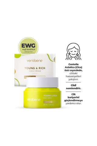 Verobene Young & Rich Cica Kore Nemlendirici Jel Krem 50 ML