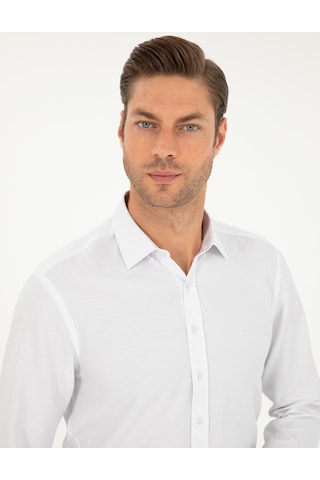 Pierre Cardin Erkek Beyaz Gömlek Desenli 50292539-vr013 Beyaz