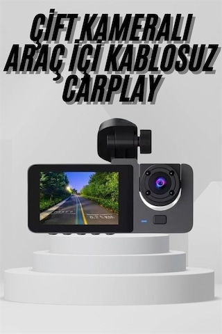 Yol Kayıt Araç Kamerası Hd Dvr 3 Kameralı 2.0in Ekranlı Ön İç Ark