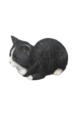 Ltd Geschenk Statue Schlafende Katze Schwarz Weiß