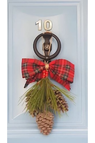 Bukosh3 'lü Kozalak Kapı Süsü Ev Dekoru Yılbaşı Süsü Hediyelik