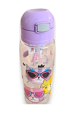 Lüks Pipetli Matara 500ml Mono Tp726 Lila