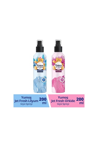 Yumoş Jet Fresh Orkide 200 ML + Jet Fresh Lilyum Giysi Spreyi 200 ML