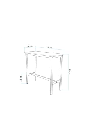 Esyala Riva Dikdörtgen Masa Karina Beyaz
