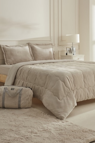 Karaca Home Flufy Çift Kişilik Soft Dream Comfort Set Bej Bej