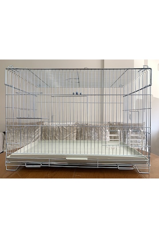 Sultan Papağanı Üretim Kafesi Kalın Telli Çekmeceli