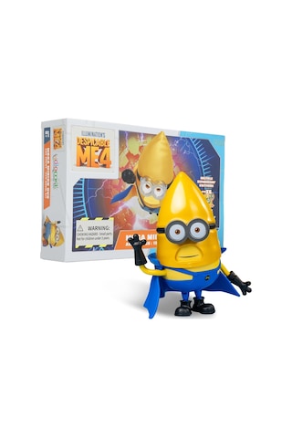 Minion 4 Mega Gus Aksiyon Figürü Değiştirilebilir Yüzler Döner Kafa Hareketli Eklem 13 Cm