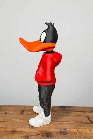 26 Cm 3d Baskı Daffy Duck Figürü, Looney Tunes Figür, Çizgi Film Figürü Space Jam - Daffy Duck