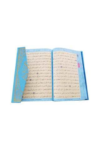 Kuranı Kerim Renkli Gül Desenli Pembe Cilt Sesli-Rahle Boy- Haktan Yayınları