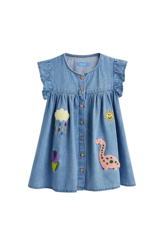 Poala Kids Animals Nakışlı Elbise Mavi